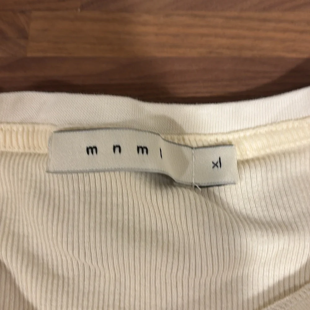 MNML Off-White Ribbed Tee - Picture 2 of 4